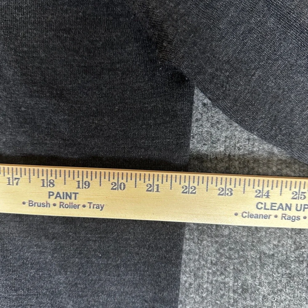 J.Crew Merino Wool Sweater V-Neck Pullover Soft‎ Knit Gray XL